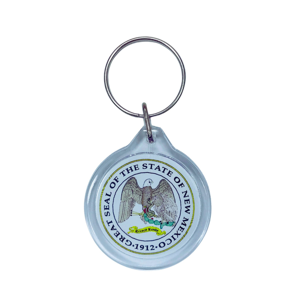 Round Acrylic Keychain - State Seal New Mexico - USA
