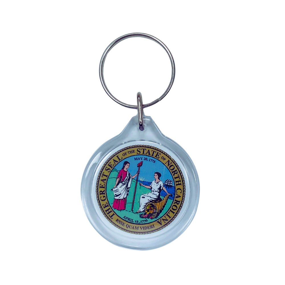 Round Acrylic Keychain - State Seal North Carolina - USA