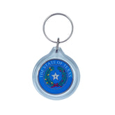 Round Acrylic Keychain - State Seal Texas - USA