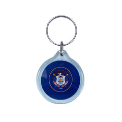 Round Acrylic Keychain - State Seal Utah - USA