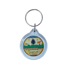 Round Acrylic Keychain - State Seal Vermont - USA