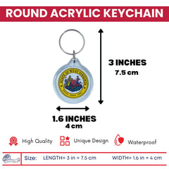 Round Acrylic Keychain - State Seal West Virginia - USA