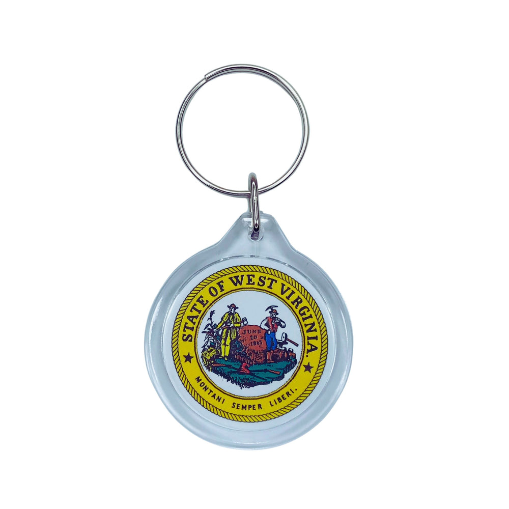 Round Acrylic Keychain - State Seal West Virginia - USA