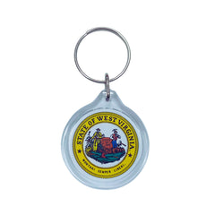 Round Acrylic Keychain - State Seal West Virginia - USA