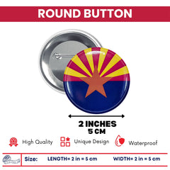 Round Button - State Flag Arizona - USA