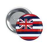 Round Button - State Flag Hawaii - USA
