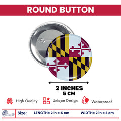 Round Button - State Flag Maryland - USA