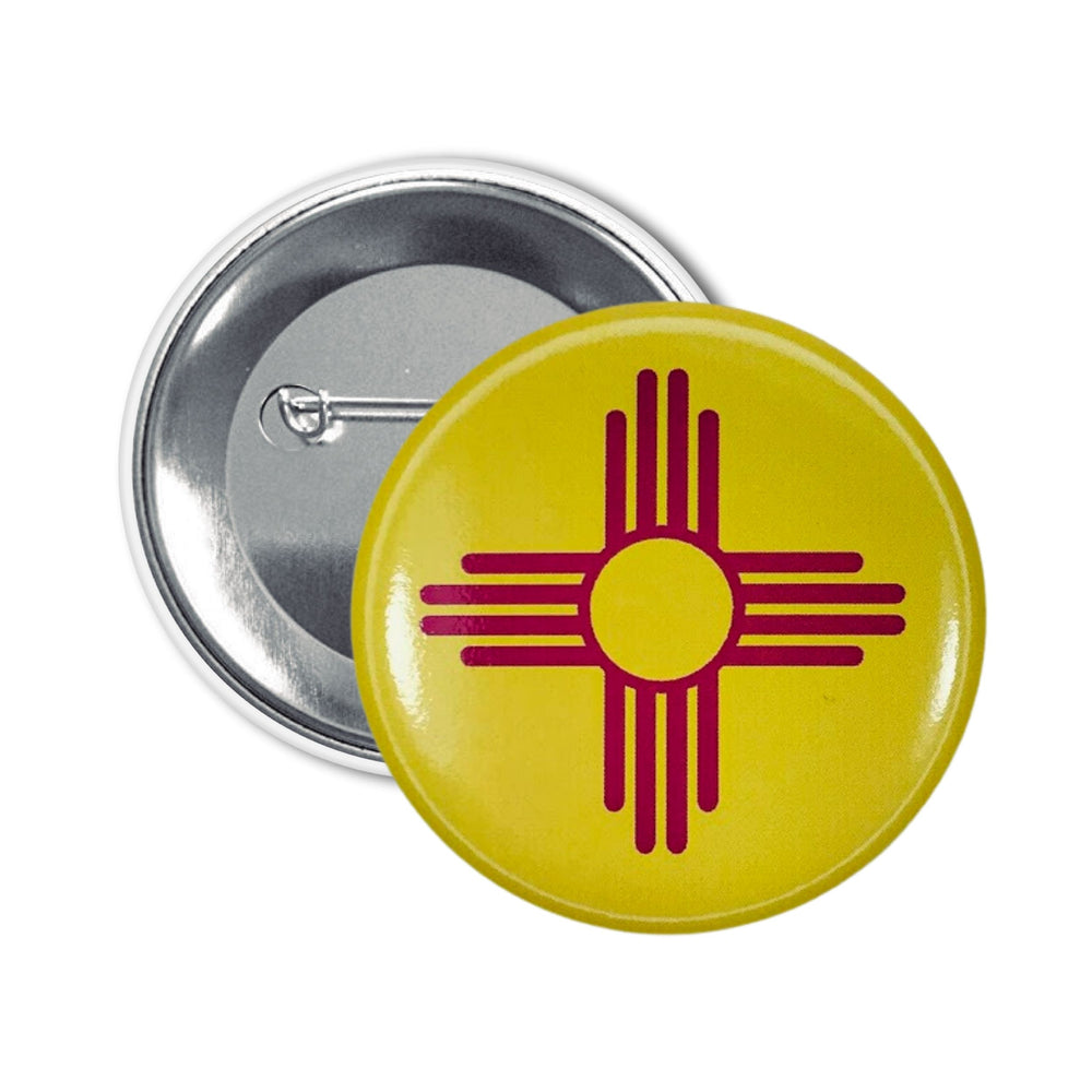 Round Button - State Flag New Mexico - USA