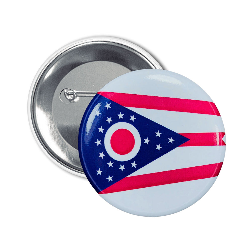 Round Button - State Flag Ohio - USA