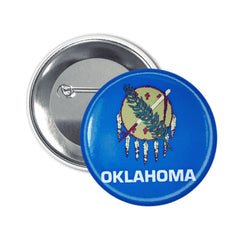 Round Button - State Flag Oklahoma - USA