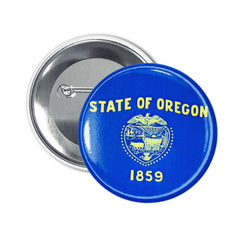 Round Button - State Flag Oregon - USA