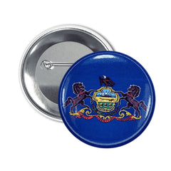 Round Button - State Flag Pennsylvania - USA