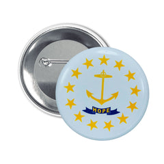 Round Button - State Flag Rhode Island - USA