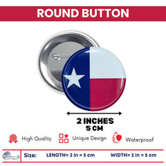 Round Button - State Flag Texas - USA