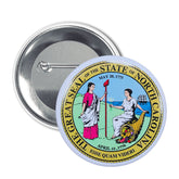 Round Button - State Seal North Carolina - USA