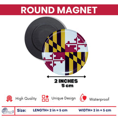 Round Magnet - State Flag Maryland - USA