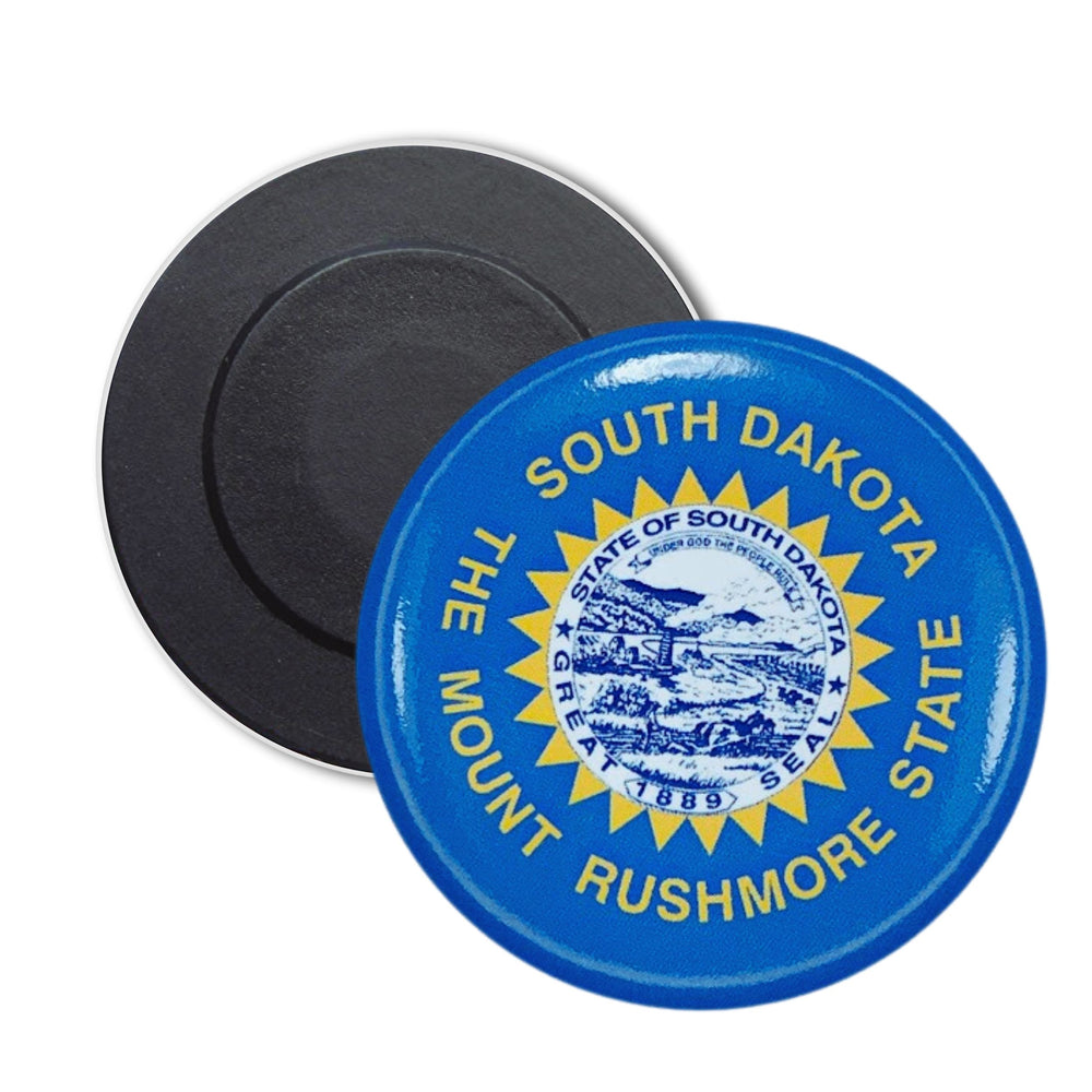 Round Magnet - State Flag South Dakota - USA