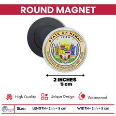 Round Magnet - State Seal Hawaii - USA