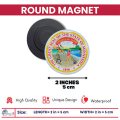 Round Magnet - State Seal Minnesota - USA