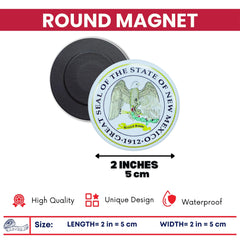 Round Magnet - State Seal New Mexico - USA