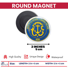 Round Magnet - State Seal Rhode Island - USA