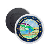 Round Magnet - State Seal South Dakota - USA