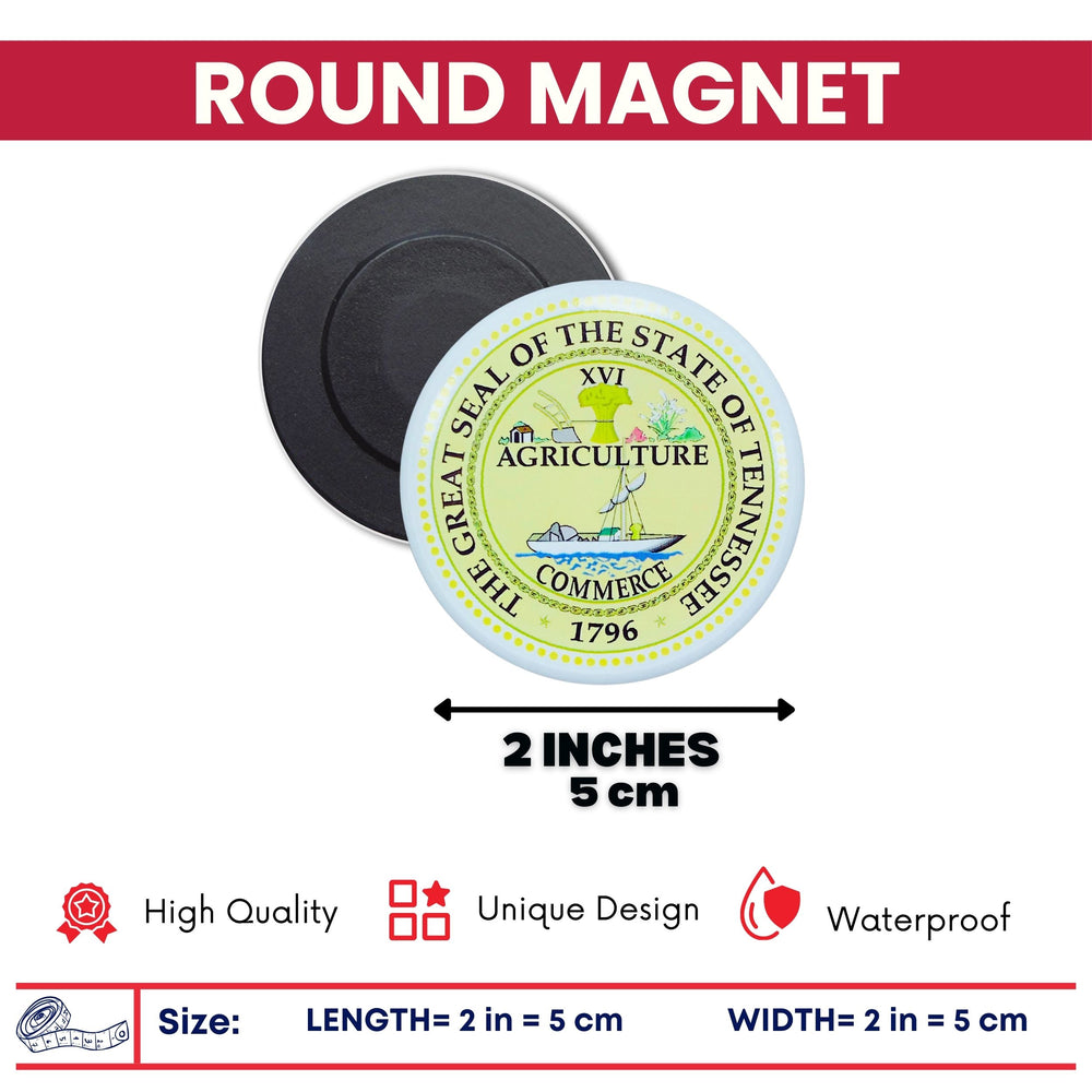 Round Magnet - State Seal Tennessee - USA