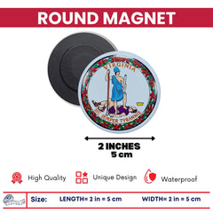 Round Magnet - State Seal Virginia - USA