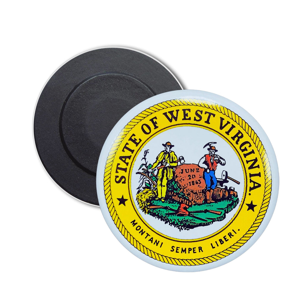 Round Magnet - State Seal West Virginia - USA