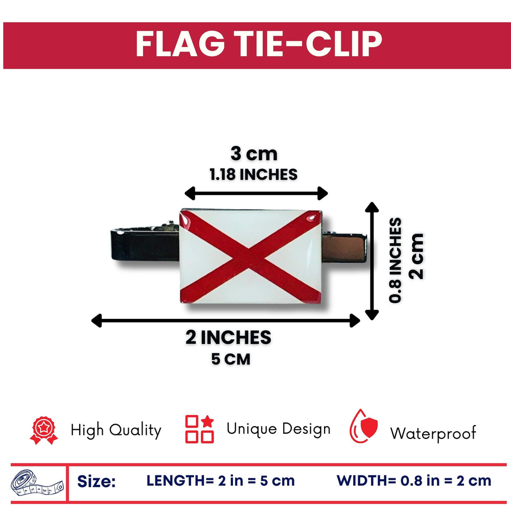 Tie Clip - State Flag Alabama - Usa