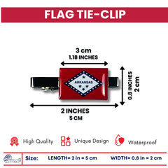 Tie Clip - State Flag Arkansas - Usa