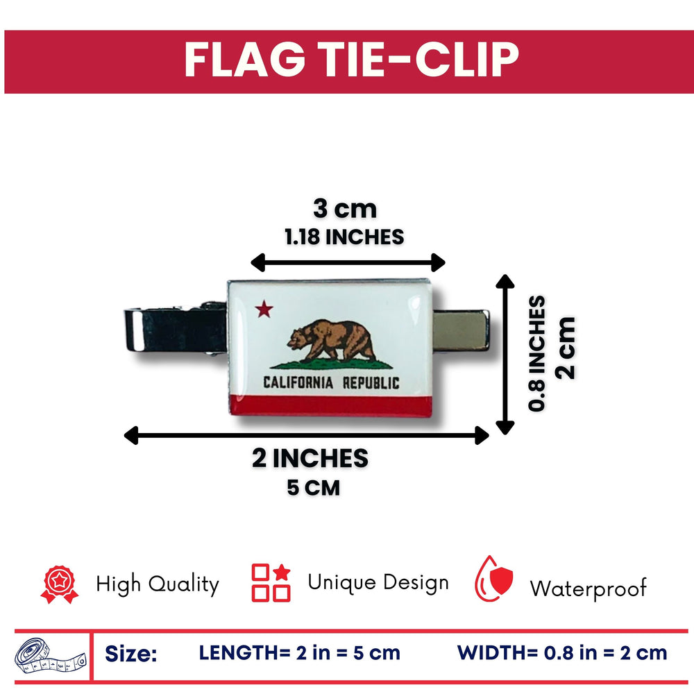 Tie Clip - State Flag California - Usa