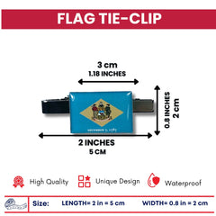 Tie Clip - State Flag Delaware - Usa