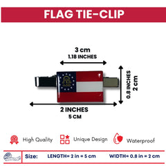 Tie Clip - State Flag Georgia - Usa