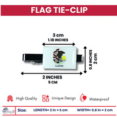 Tie Clip - State Flag Illinois - Usa