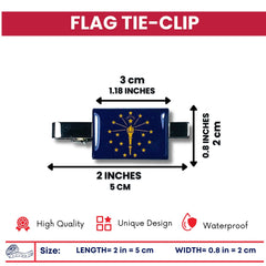 Tie Clip - State Flag Indiana - Usa