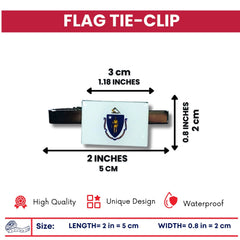 Tie Clip - State Flag Massachussetts - Usa