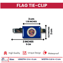 Tie Clip - State Flag Minnesota - Usa