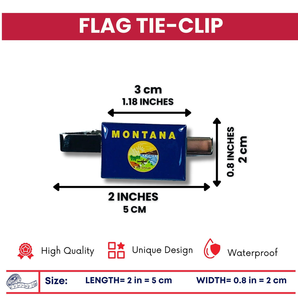 Tie Clip - State Flag Montana - Usa