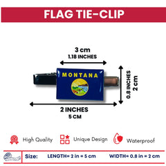 Tie Clip - State Flag Montana - Usa