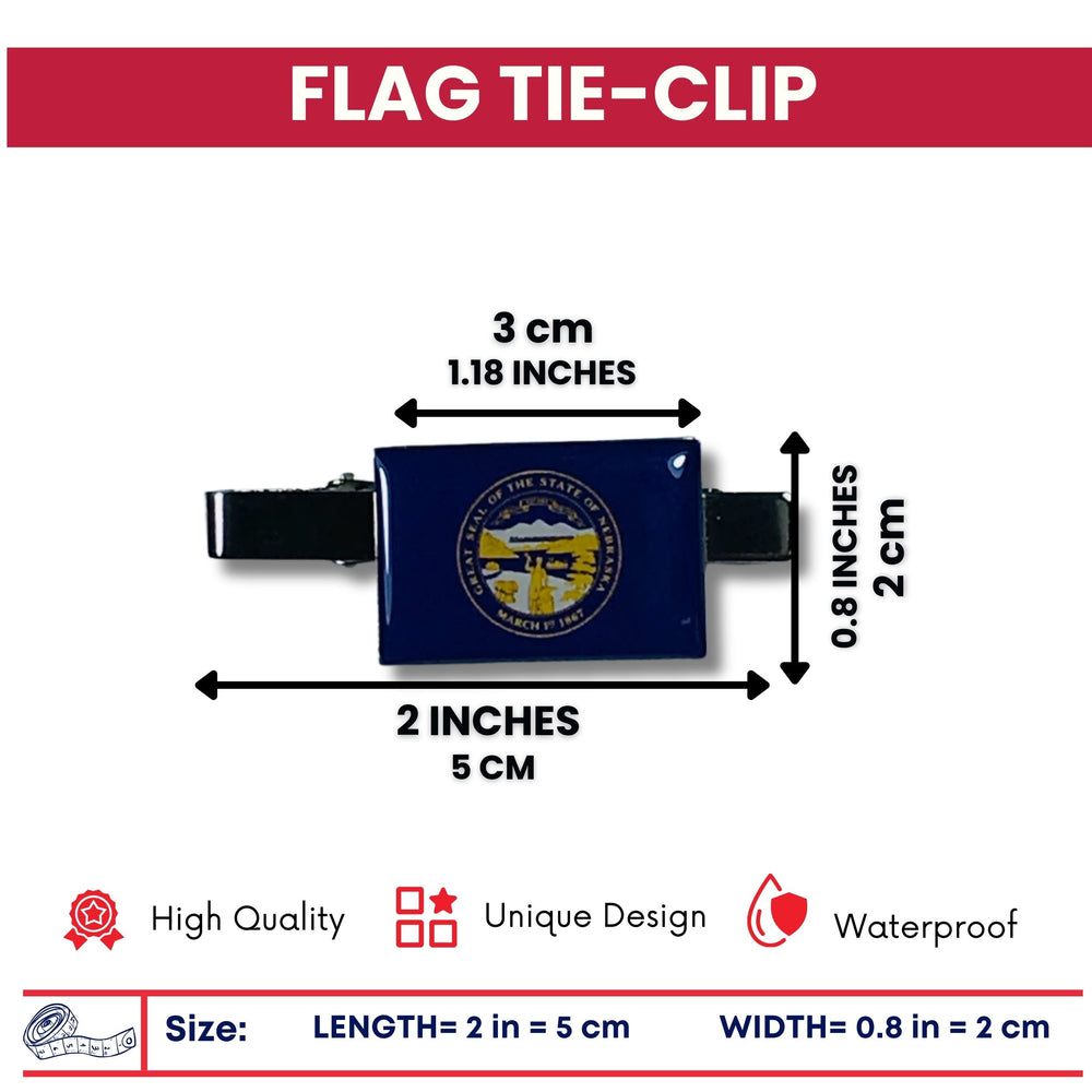 Tie Clip - State Flag Nebraska - Usa