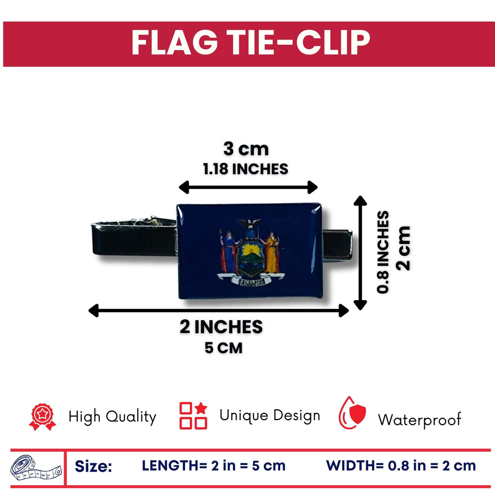 Tie Clip - State Flag New York - Usa