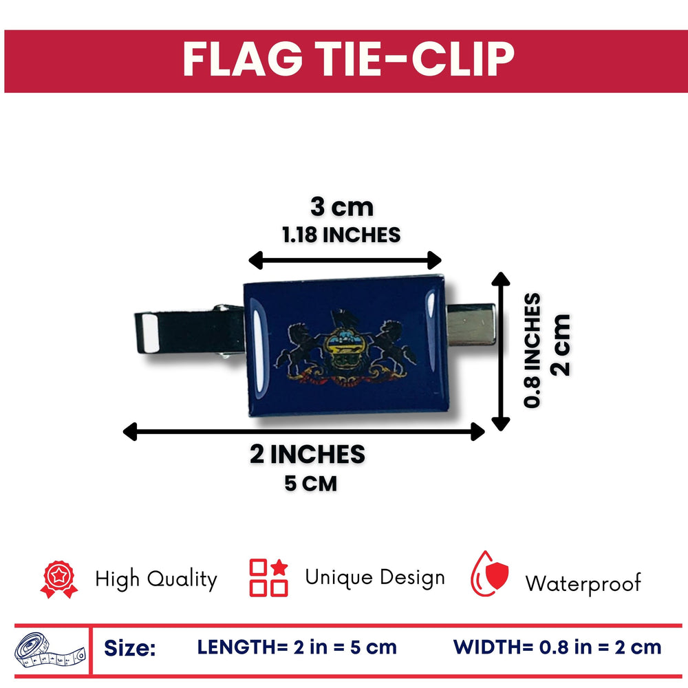 Tie Clip - State Flag Pennsylvania - Usa