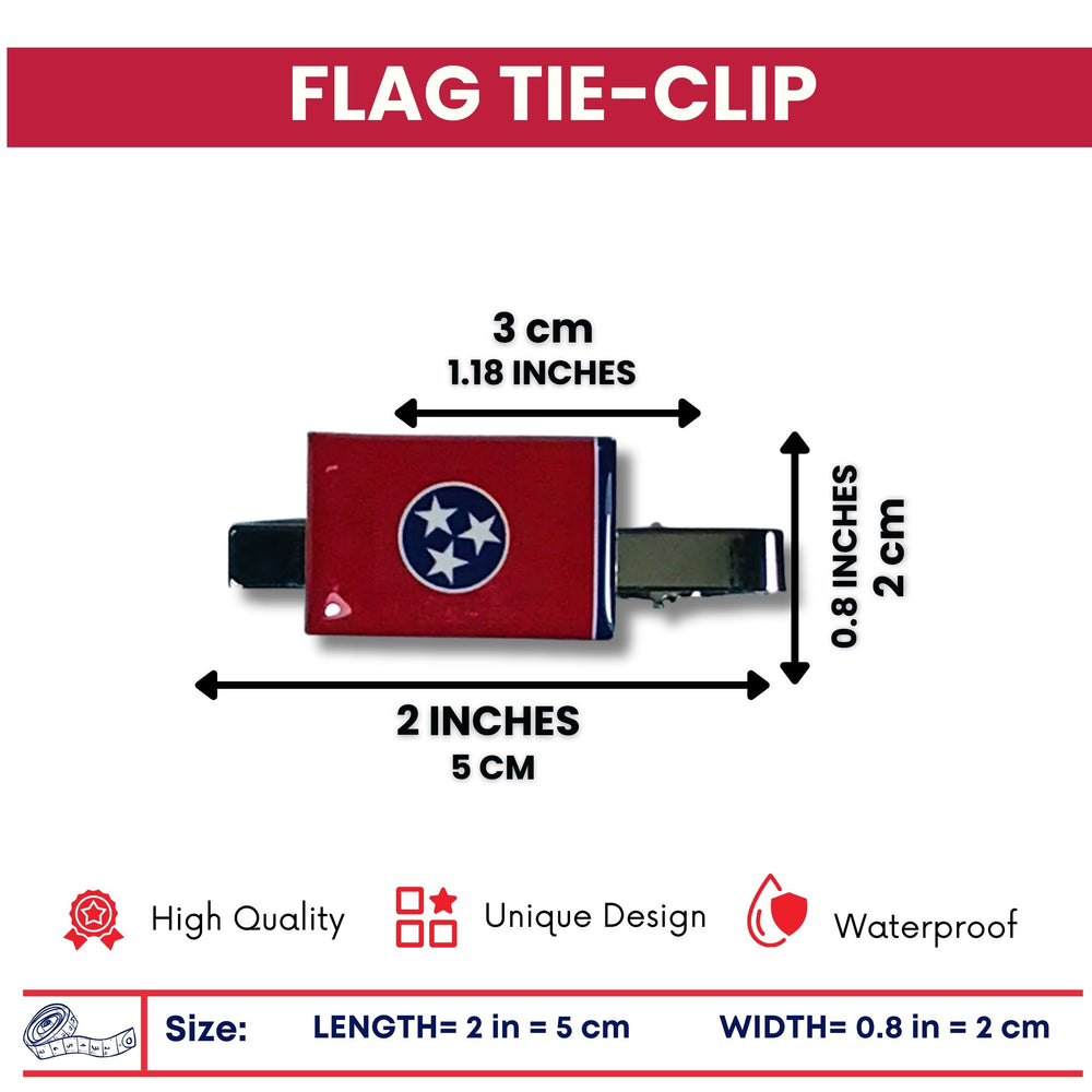 Tie Clip - State Flag Tennessee - Usa