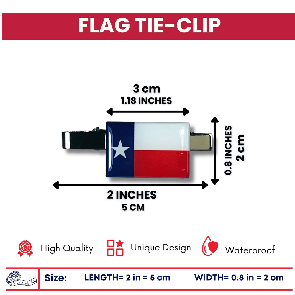 Tie Clip - State Flag Texas - Usa