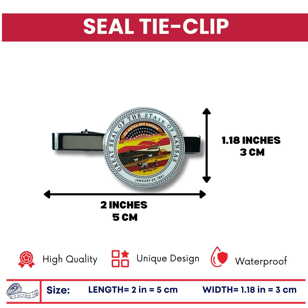 Tie Clip - State Seal Kansas - USA