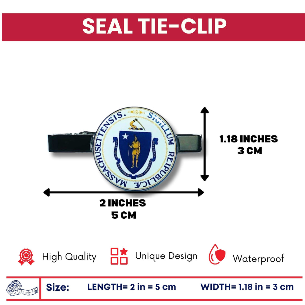 Tie Clip - State Seal Massachusetts - USA