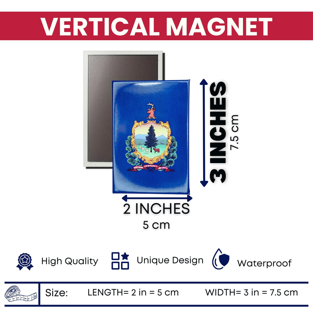 Vertical Magnet - State Flag Vermont - USA