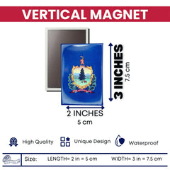 Vertical Magnet - State Flag Vermont - USA