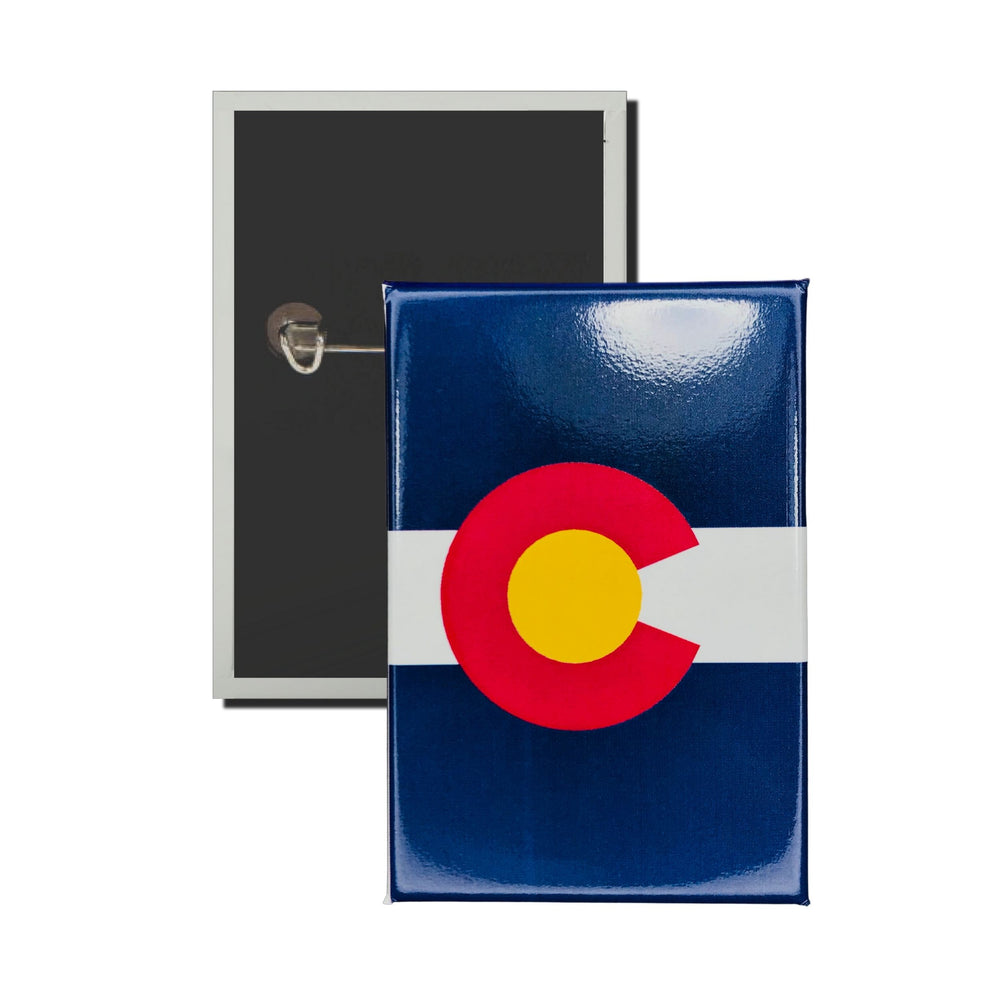 Vertical Button - State Flag Colorado - USA